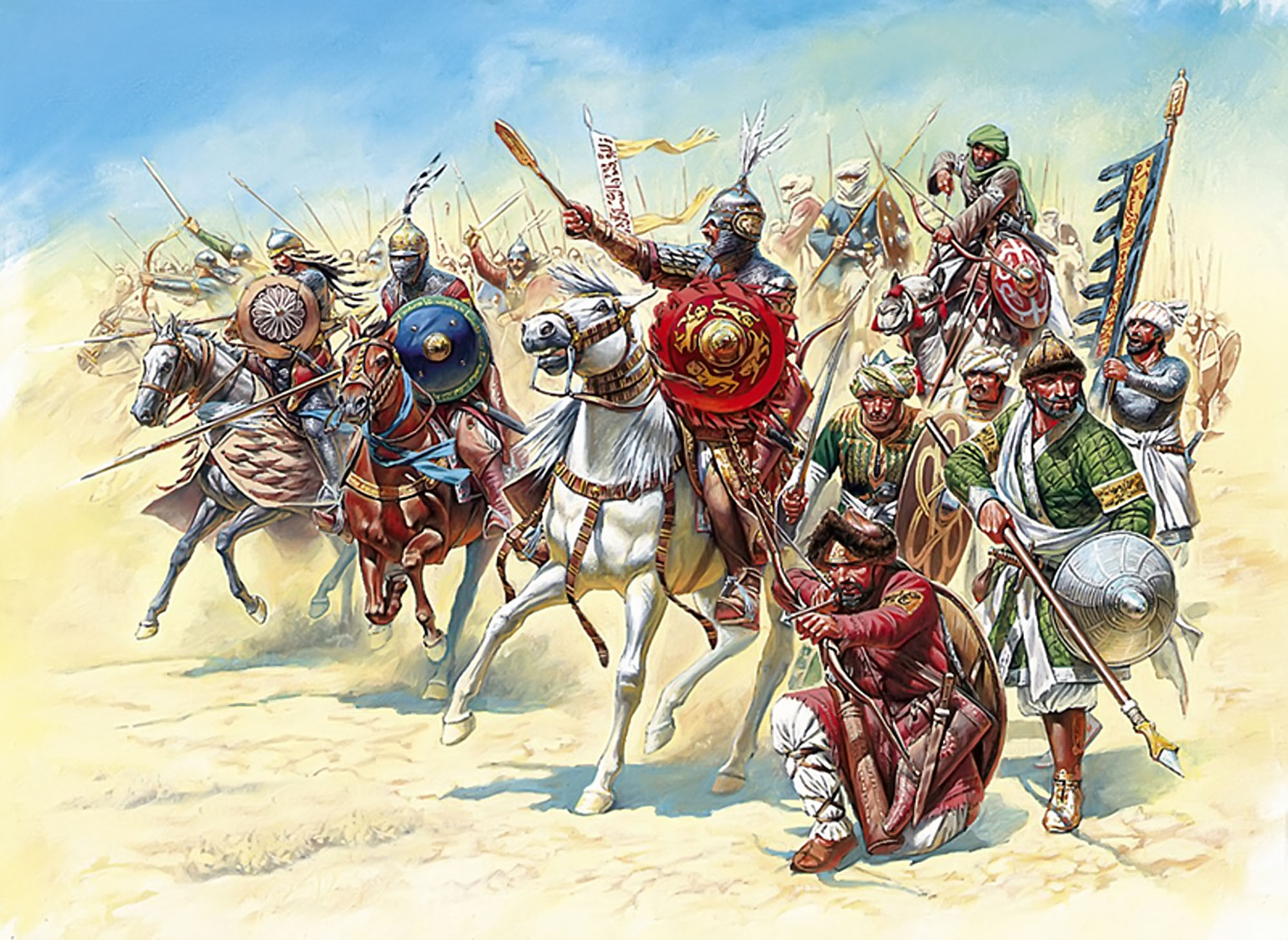 Мусульманские войска. Сарацины мамлюки. Султанат мамлюков. Битва при Айн-Джалуте 1260. Сарацины мамлюки 13 век.
