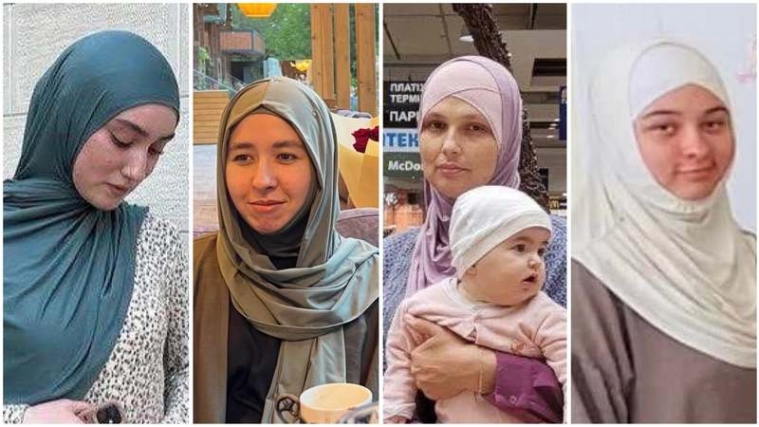 Кримськотатарські жінки, які були затримані. В окупованому Криму російські силовики затримали чотирьох кримськотатарських жінок, серед них — дружину політв’язня