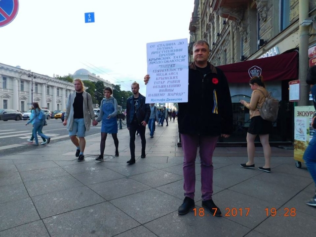 У Санкт-Петербурзі пройшла чергова акція на підтримку кримських татар (ВІДЕО, ФОТО)
