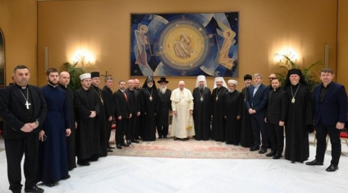 Папа Франциск представителям Всеукраинского Совета Церквей: «Не сомневайтесь, я молюсь о вас!»