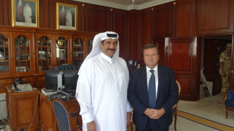 Посол Украины Евгений Микитенко 12.07.15 г. провел встречу с Хамадом Аль-Атийя