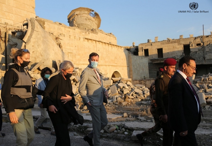 ©иракский офис ЮНЕСКО/Twitter: 20.11.2020, спецпредставители ООН и губернатор Ниневии посетили культовые сооружения Мосула, которые будут восстановлены в рамках инициативы ЮНЕСКО 
