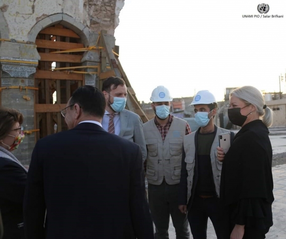 ©іракський офіс ЮНЕСКО/Twitter: 20.11.2020, спецпредставники ООН і губернатор Ніневії відвідали культові споруди Мосула, які будуть відновлені в рамках ініціативи ЮНЕСКО 