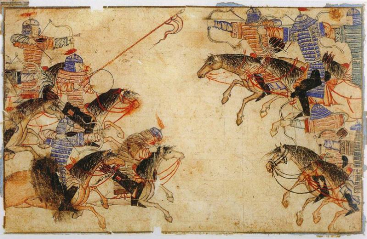 Монгольская конница. Средневековый рисунок