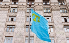 У Києві відзначили День кримськотатарського прапора: піднесли стяг біля МЗС і провели свято в Пирогові У Києві відзначили День кримськотатарського прапора: піднесли стяг біля МЗС і провели свято в Пирогові