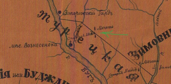 Мечети Прибужья на старинной карте